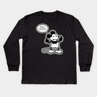 Mickey Mouse dans le domaine public Kids Long Sleeve T-Shirt